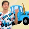 ЕДЕТ ТРАКТОР - Караоке песня мультфильм про животных с Синим трактором для детей
